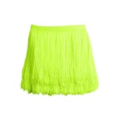 Neon színű vágott végű rojt 15 cm hosszú - LIME FLUO
